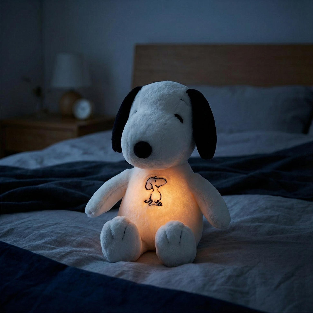 Snoopy White Plush Comfort Toy with Music & Lights for Kid